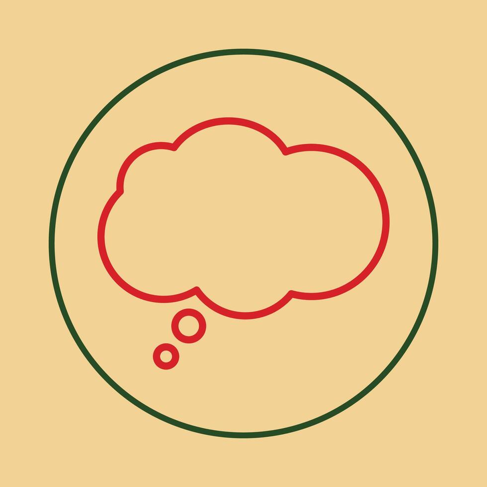 Think bubble trendy icon abstract skilled illustration colorful artwork design vector
