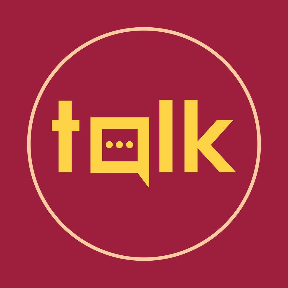 Talk trendy icon skilled abstract illustration colorful artwork beautiful design vector