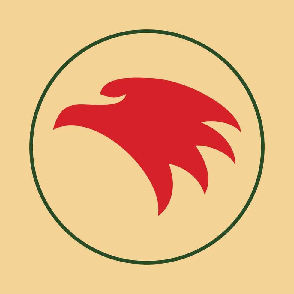 Eagle head trendy icon abstract skilled illustration colorful artwork design vector