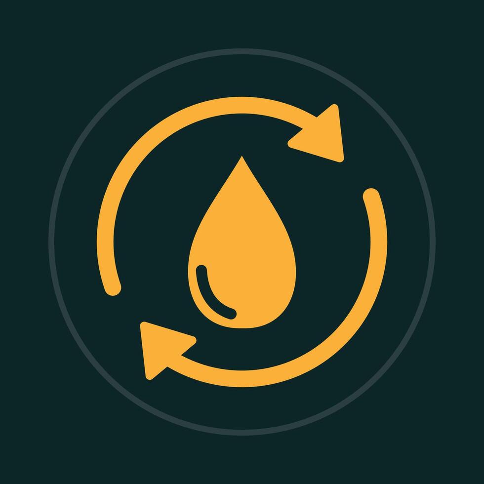 Water cycling trendy icon abstract experienced illustration colorful artwork vector