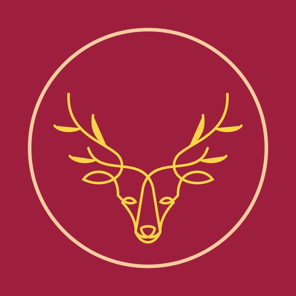 Deer trendy icon skilled abstract illustration colorful artwork beautiful design vector