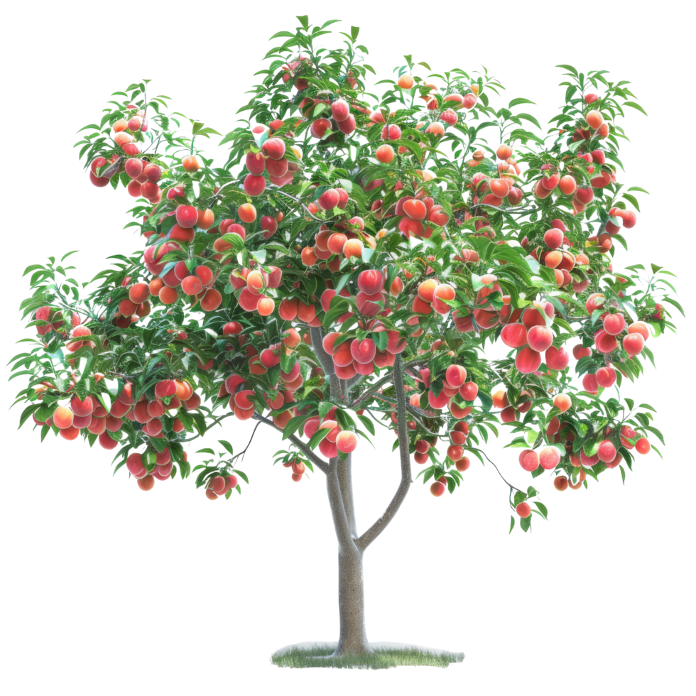 Peach Tree with Ripe Fruit png