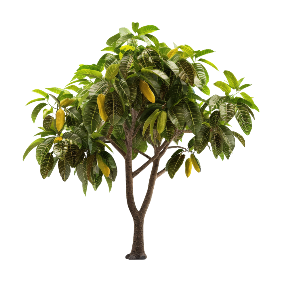Isolated Green Tree With Yellow Fruits Isolated png
