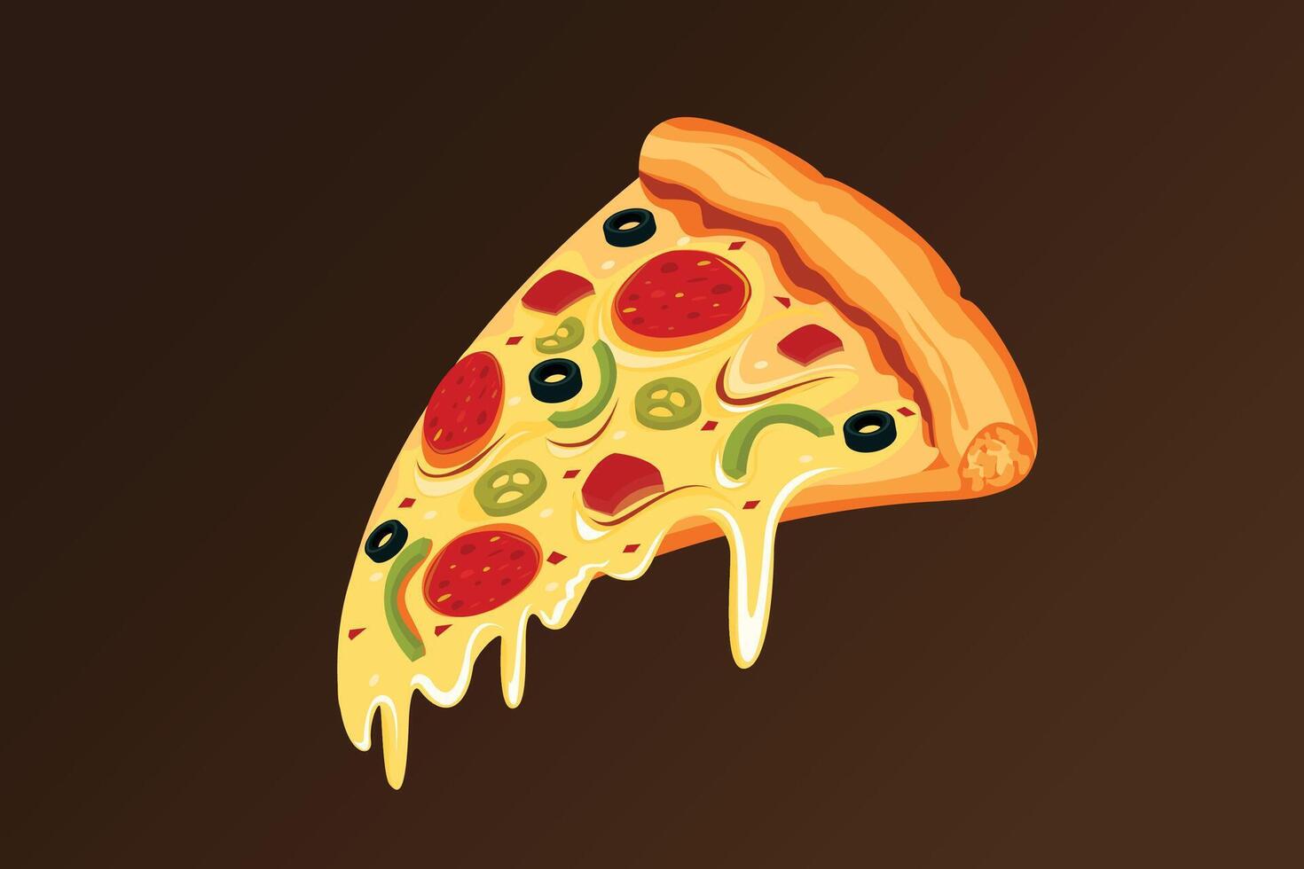 Delicious Pizza illustration vector