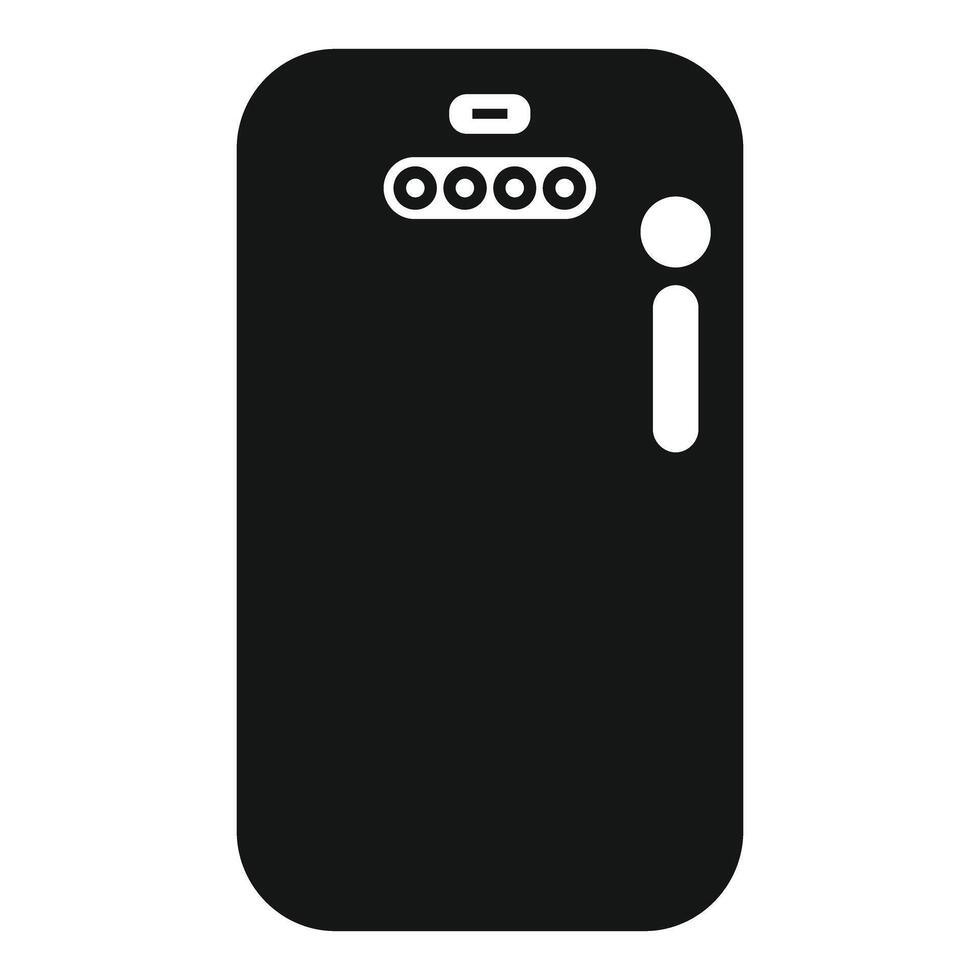 Backside of smartphone showing camera and side buttons icon vector
