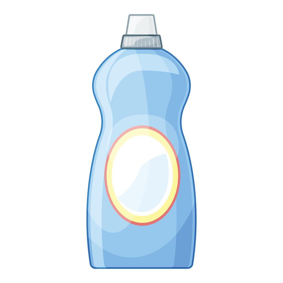 Blue plastic detergent bottle with blank label for your design vector