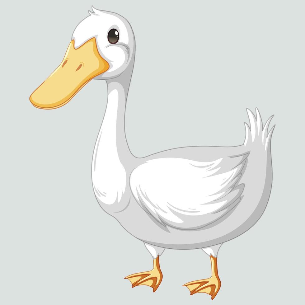 Cute cartoon duck vector