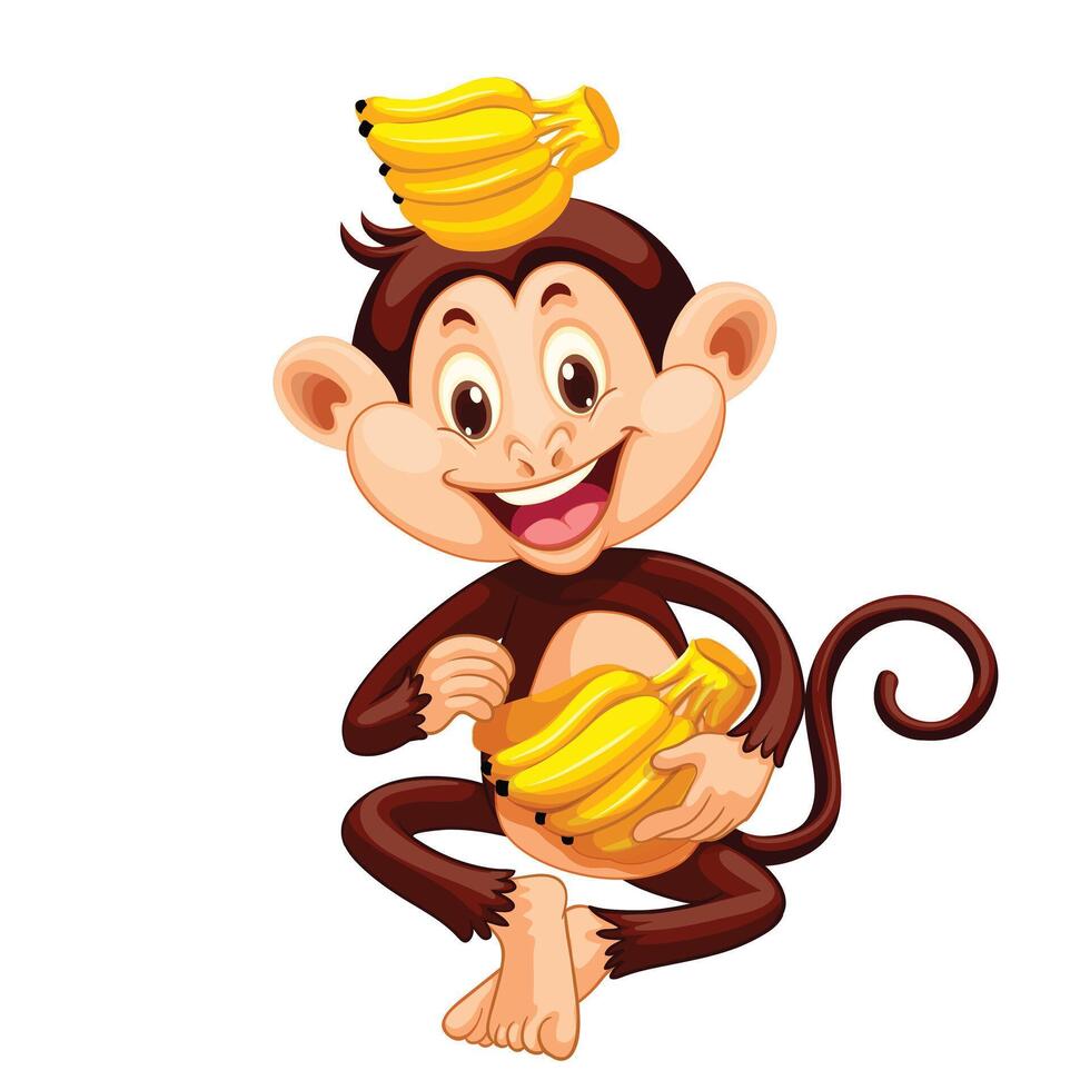 monkey illustration design vector