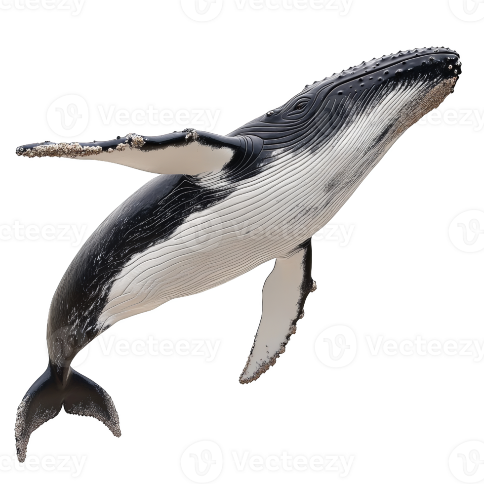 Humpback Whale Breaching with Barnacles png