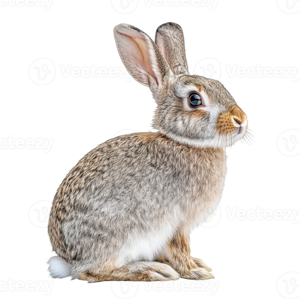 Portrait of a Curious Bunny png