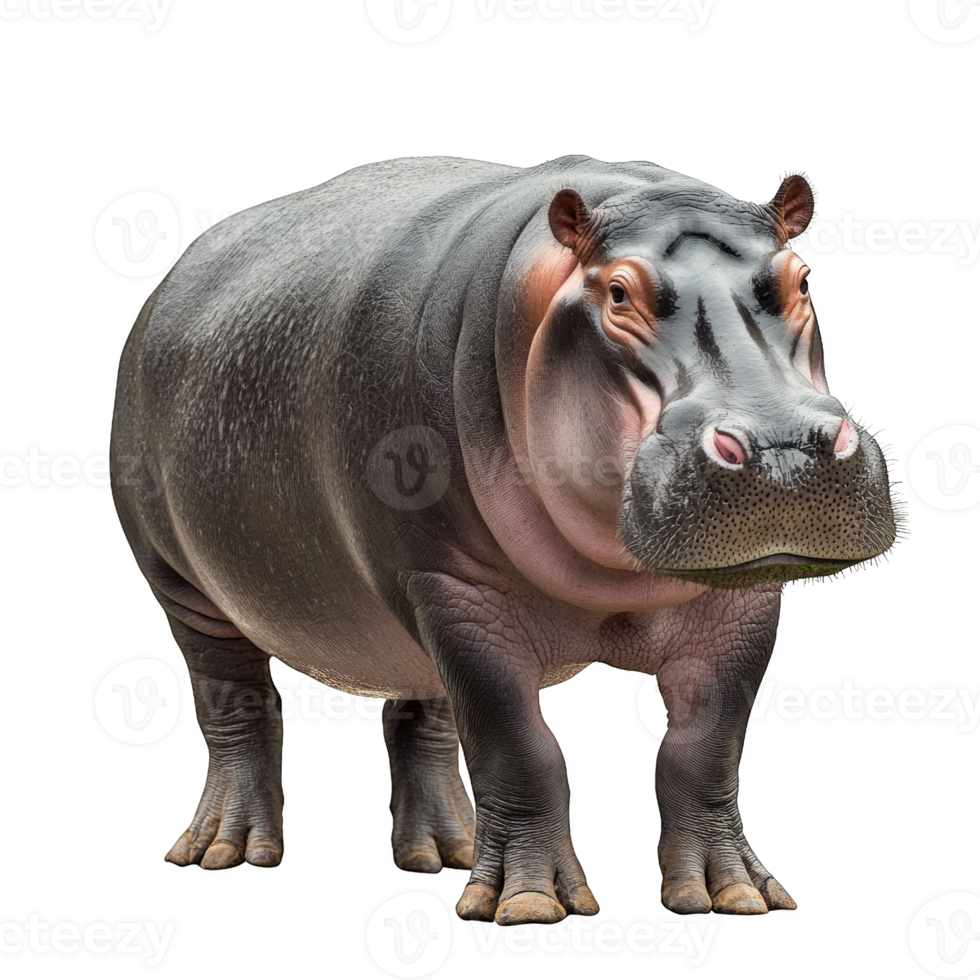 Close-Up Portrait of a Hippopotamus png
