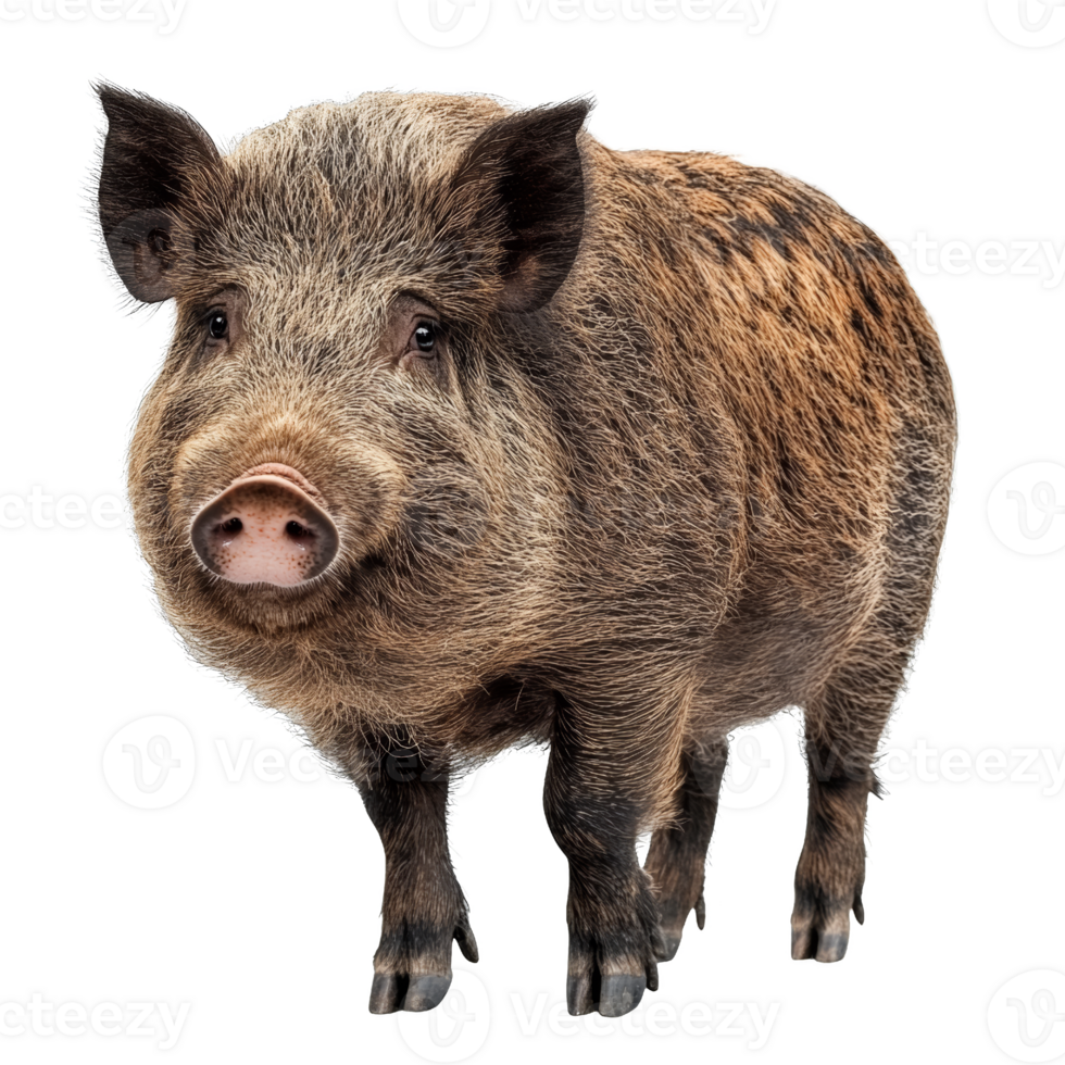 Close-up Portrait of a Wild Boar png