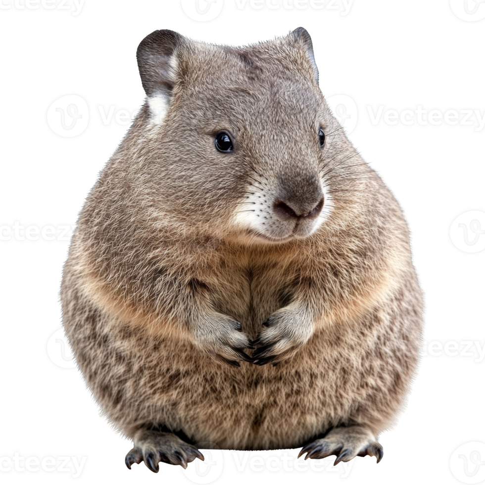 Close-Up Portrait of a Cute and Fluffy Rock Hyrax png