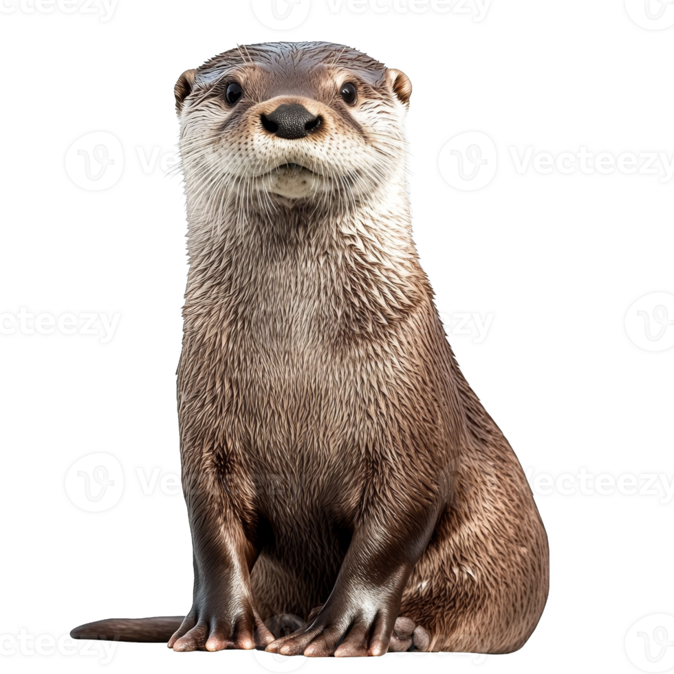 Portrait of a Curious Otter png