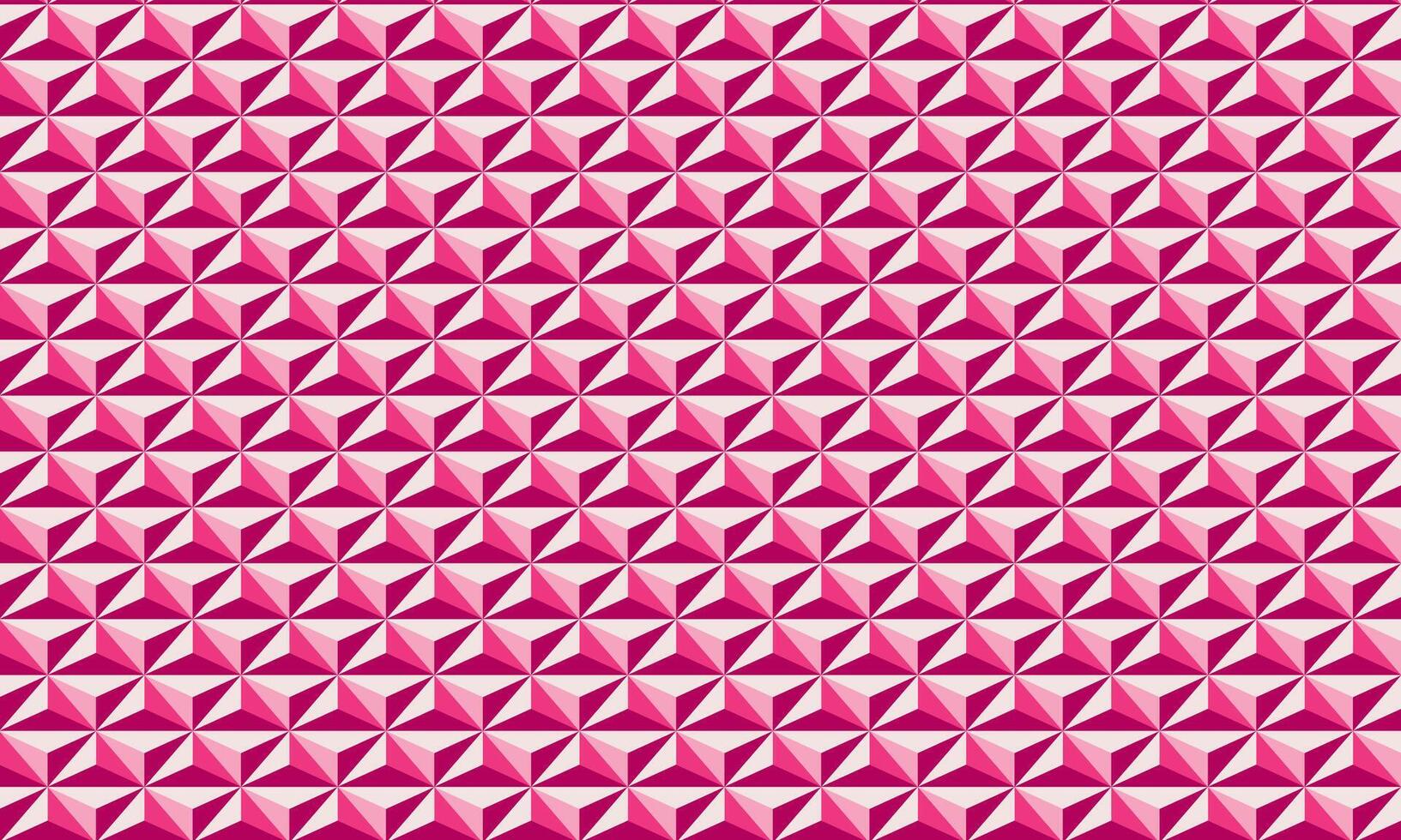 Seamless geometric pattern with triangles. Pink and white colors vector