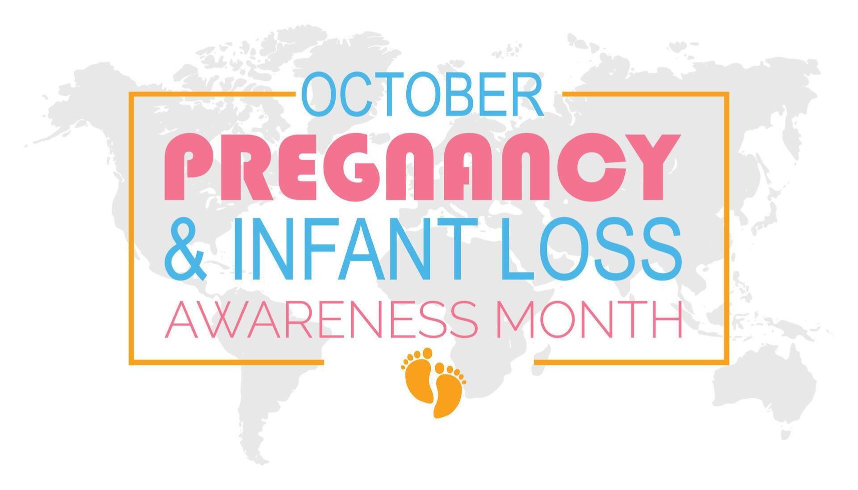 Pregnancy And Infant Loss Awareness Month is observed every year on October. Medical Healthcare Awareness concept. background, placard, banner template illustration design. vector