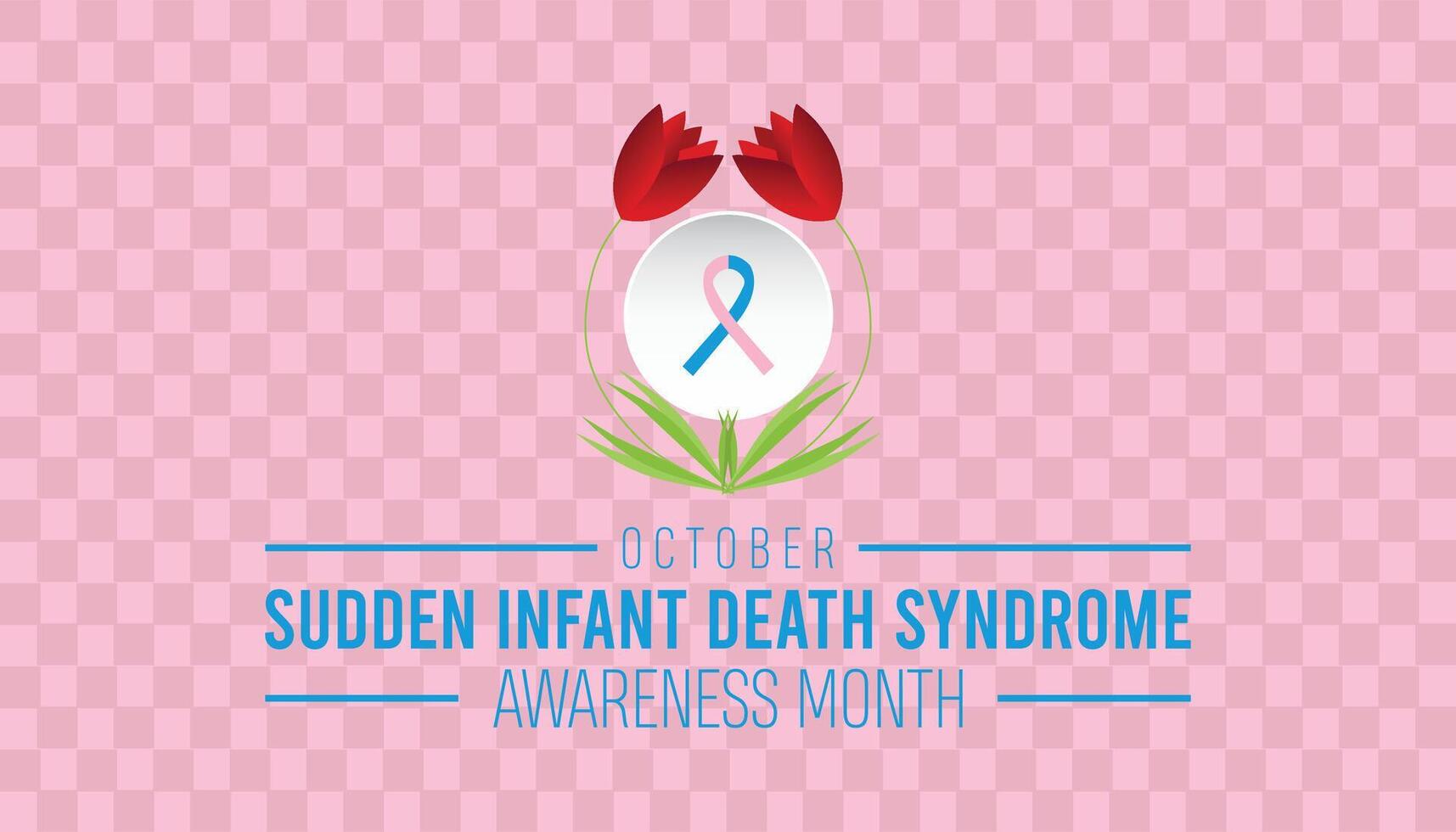 Sudden Infant death syndrome SIDS awareness month is observed every year on October. Medical Healthcare Awareness concept. background, placard, banner template illustration design. vector