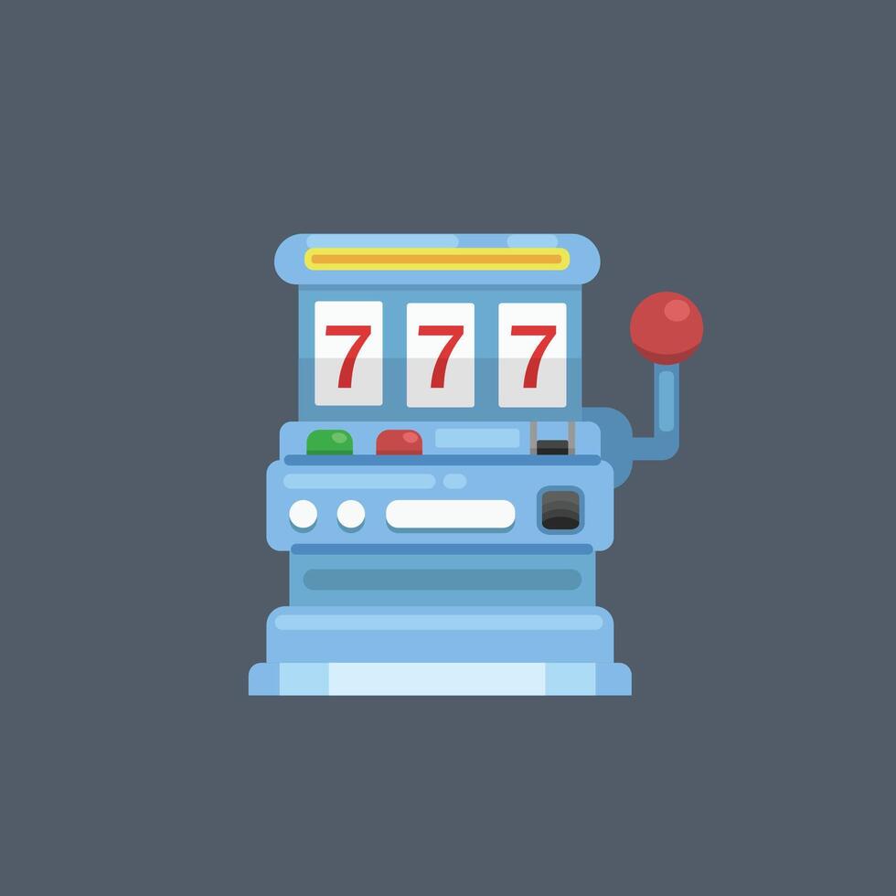 gambling machine in flat design. vector