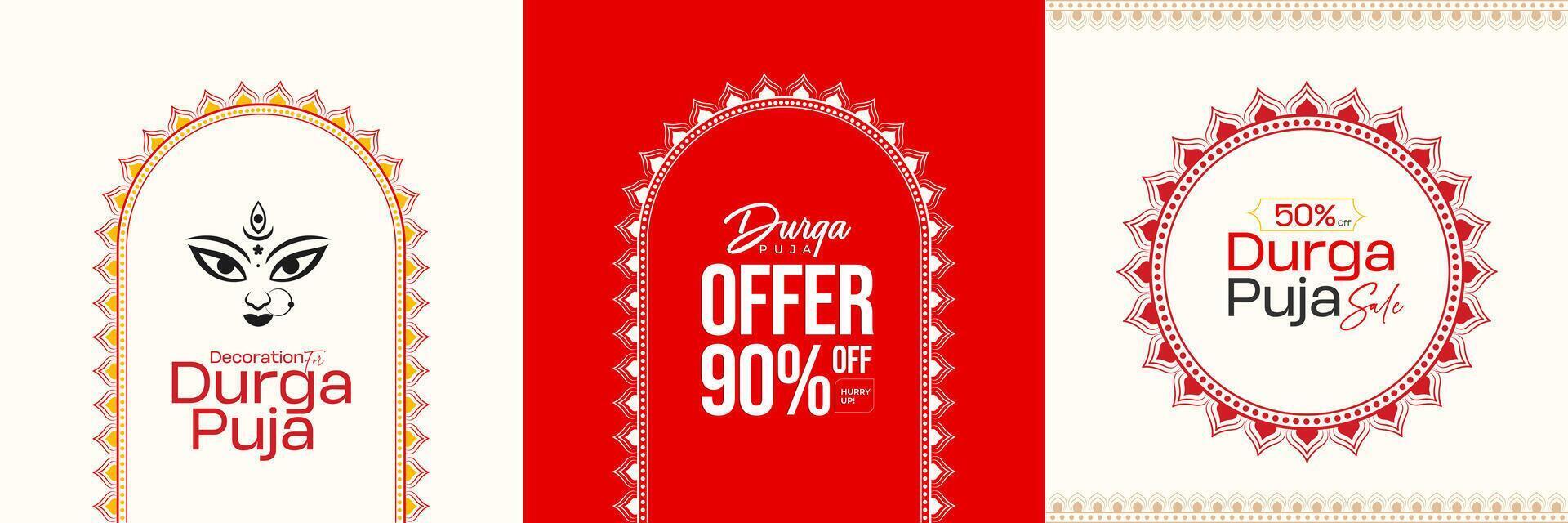 Durga Puja Festival Offer, Durga Puja Offer, Durga Puja Sale, Durga Puja Tag, Durga Puja Background vector