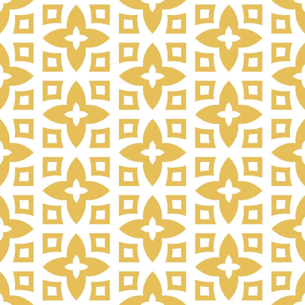 Arabic geometric mosaic printable seamless pattern with abstract Moroccan print in blue and orange colors. Ramadan Kareem Traditional Islamic art Illustration background vector