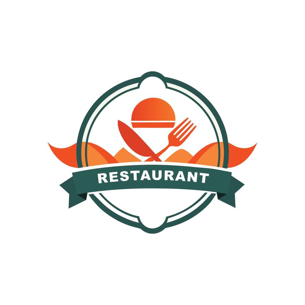Restaurant food logo design vector