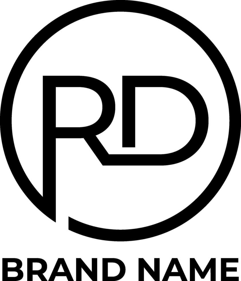 RD circle business logo design vector