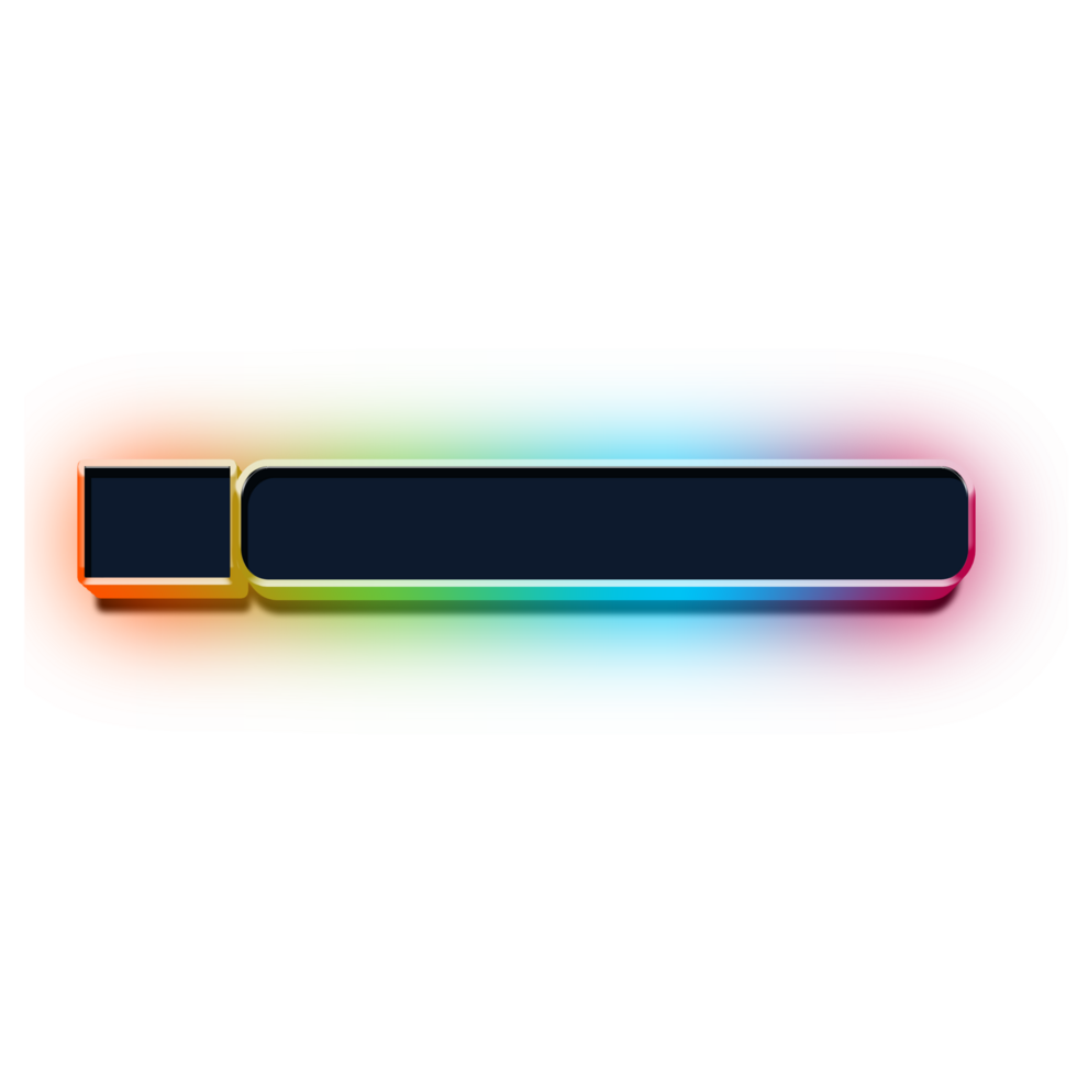 Black lower third with neon effect png