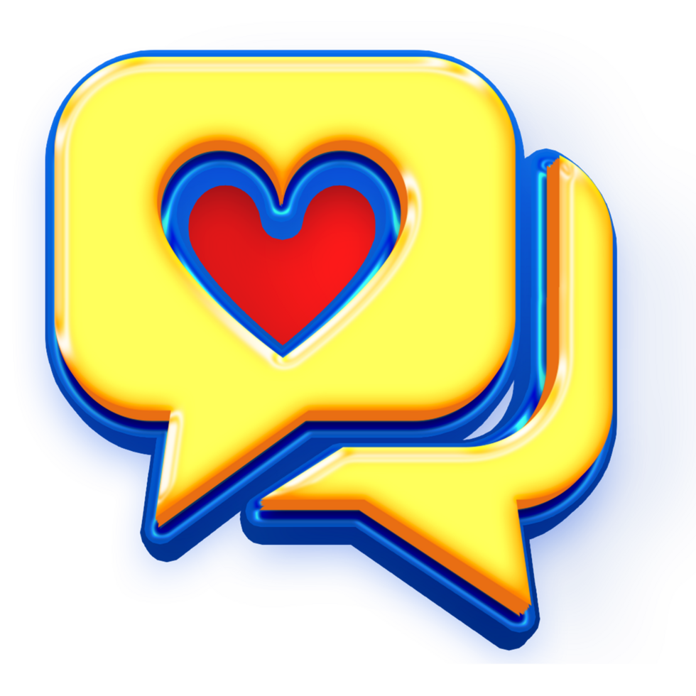 Yellow Love message icon png