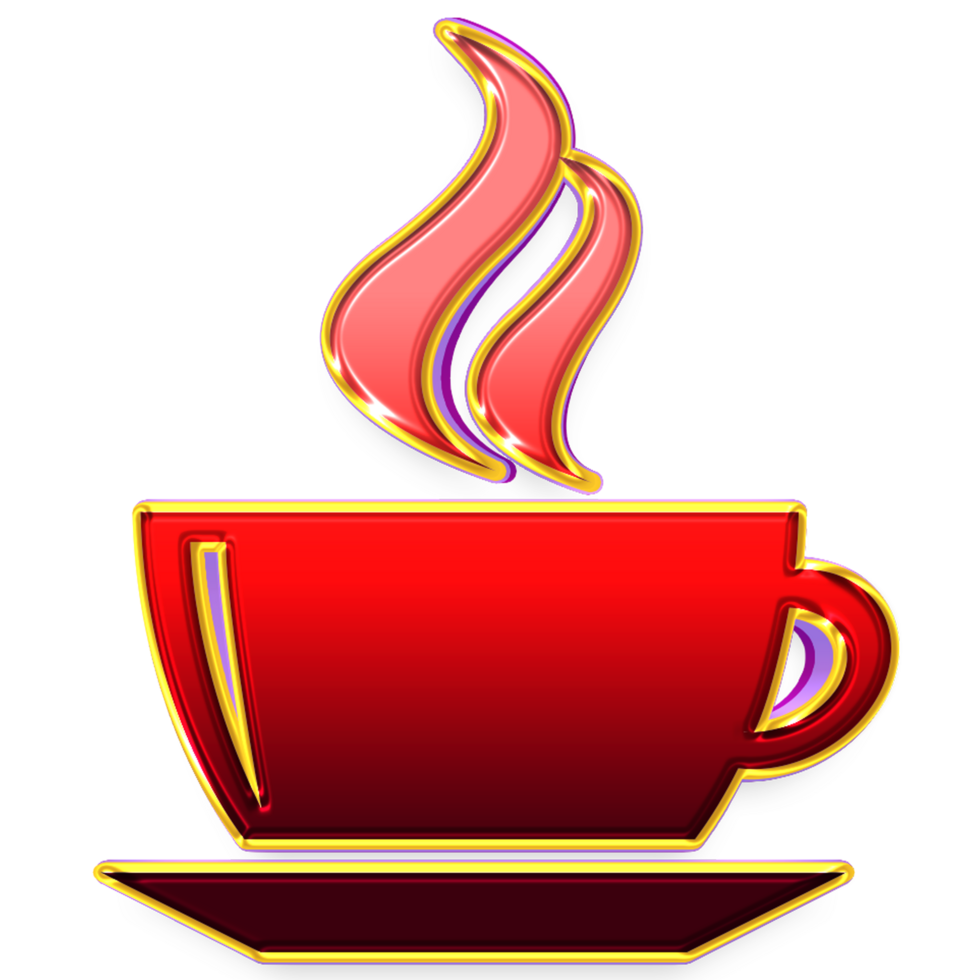 Red cup of tea coffee logo png