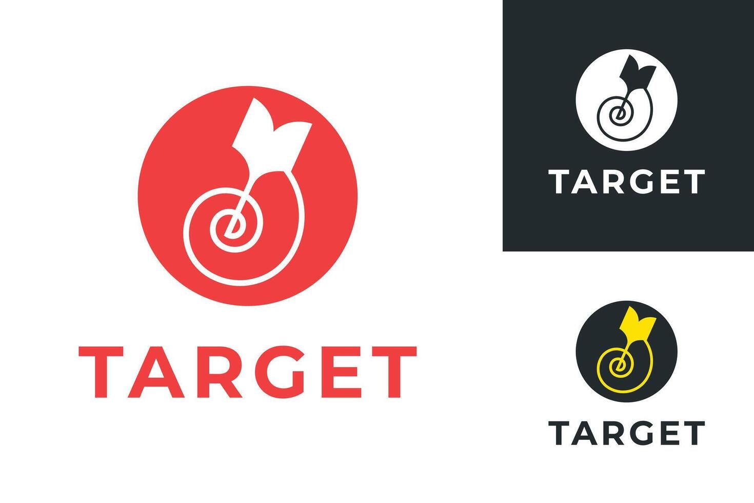 Minimal Creative Target Logo Template, target arrow logo template. vector
