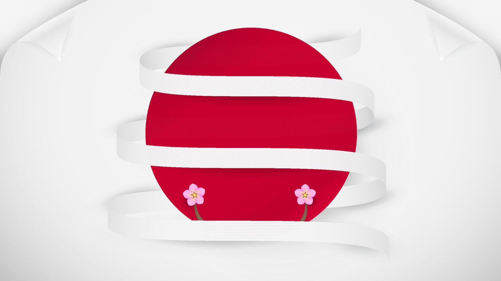 Minimal background with text space. Japan concept. vector