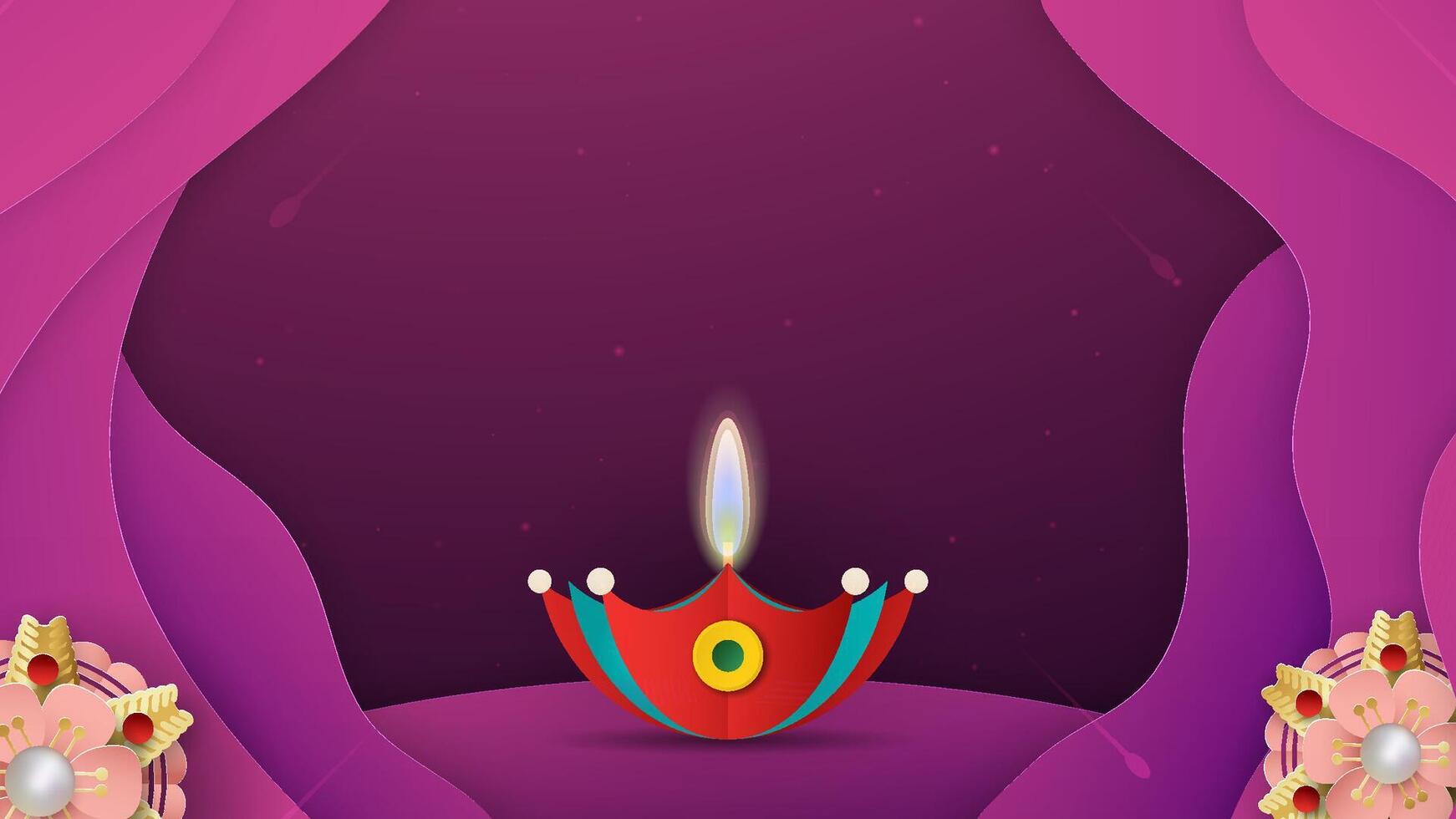 Diwali is festival of lights of Hindu, Indian for invitation background, web banner, template. vector