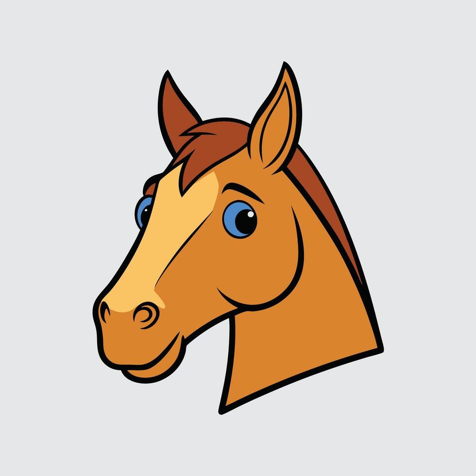 a horse head in a line drawing on a white background 531 vector