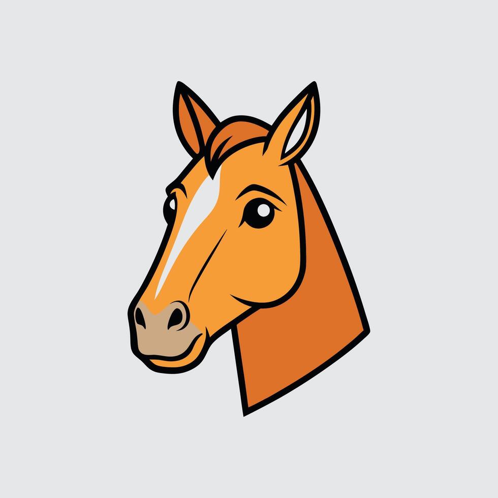 a horse head in a line drawing on a white background 534 vector