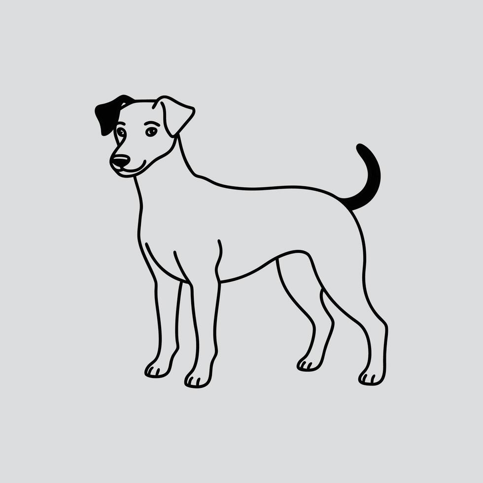 A DOG WAITING OTHER ELSE vector