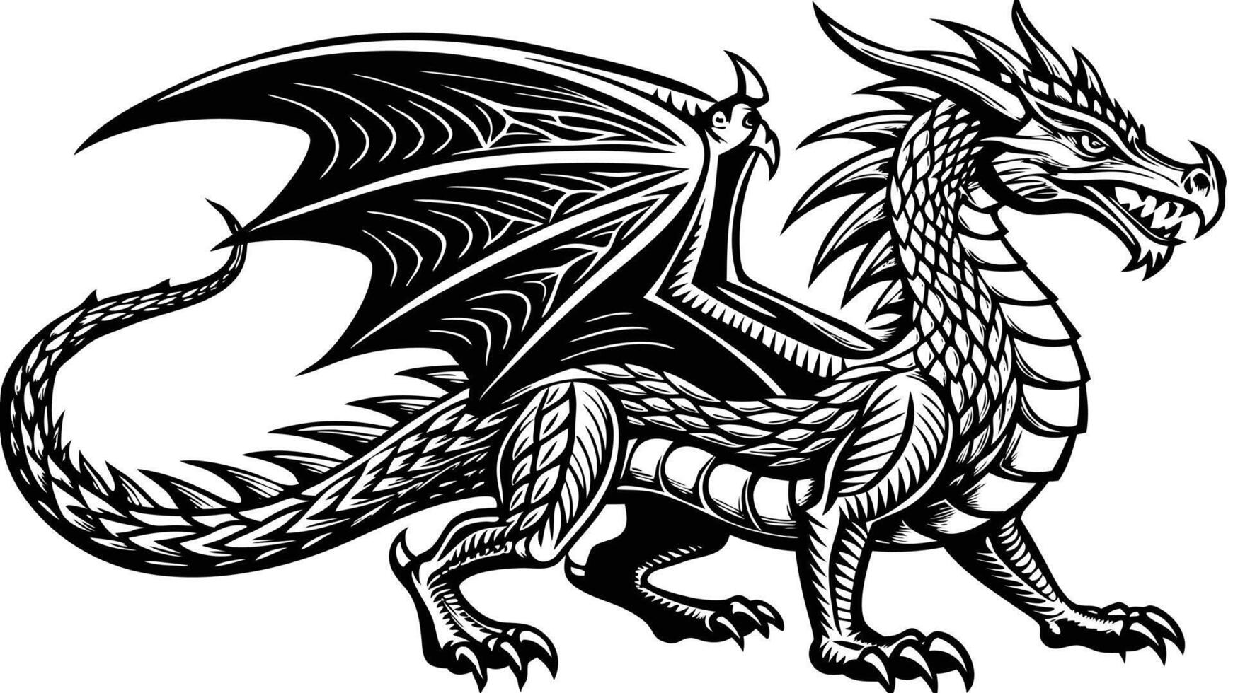 Dragon of the Enchanted Forest vector