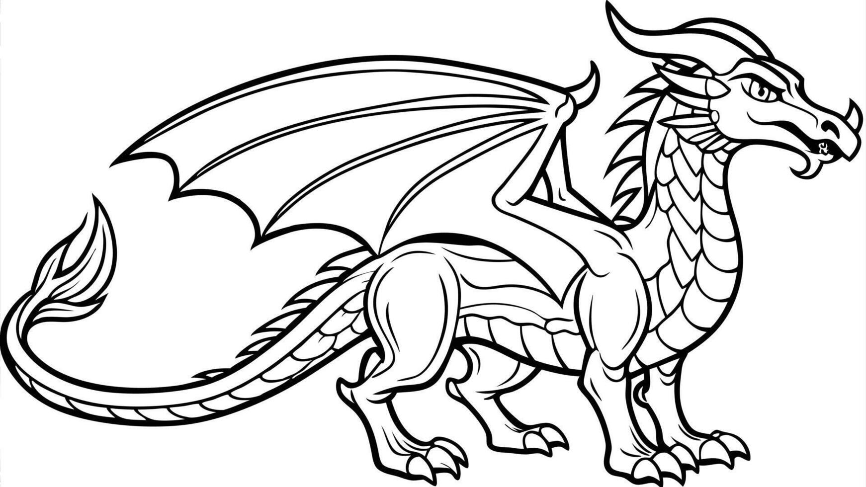 Shadow Dragon in the Mist vector