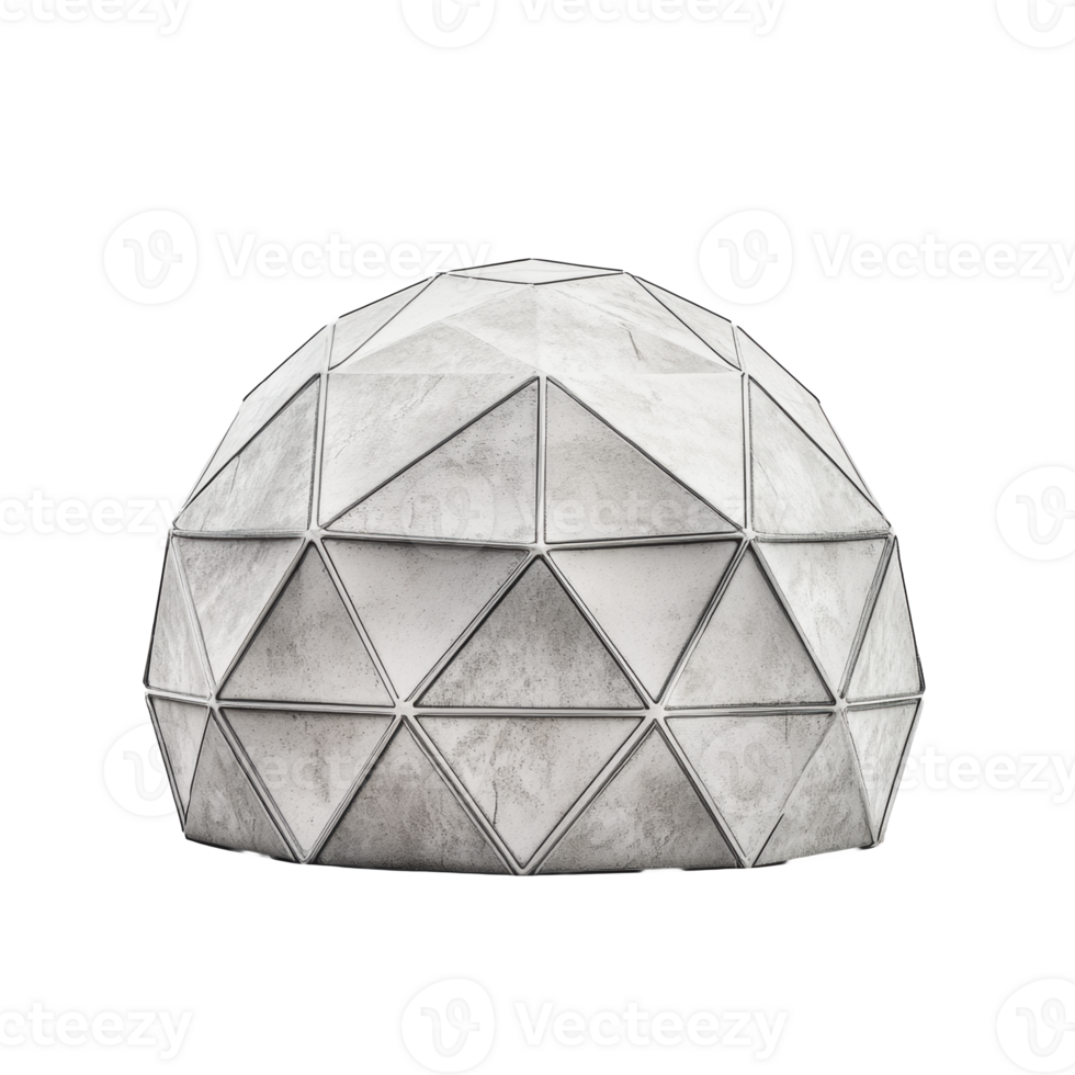 Geometric dome structure with triangular panels png