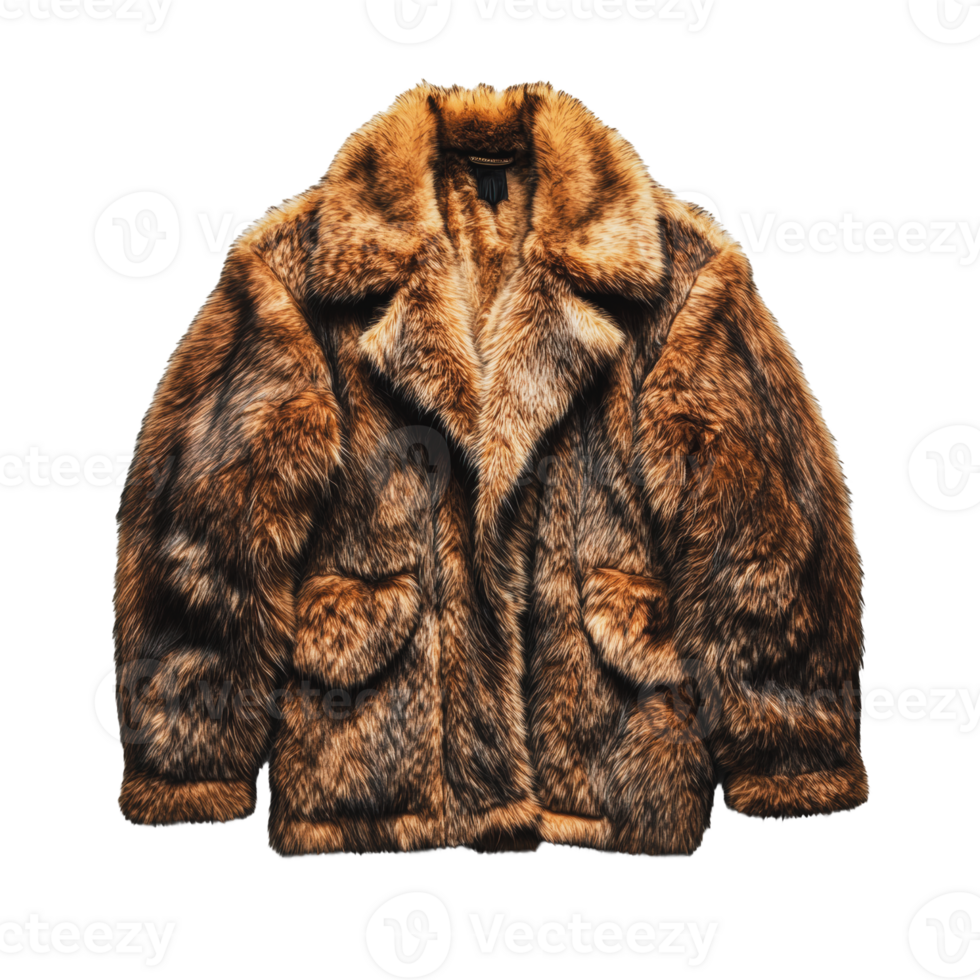 Luxurious fur coat resting on a flat surface png