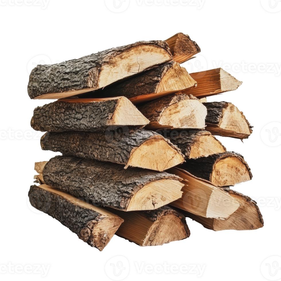 Stacked firewood in a neat arrangement png