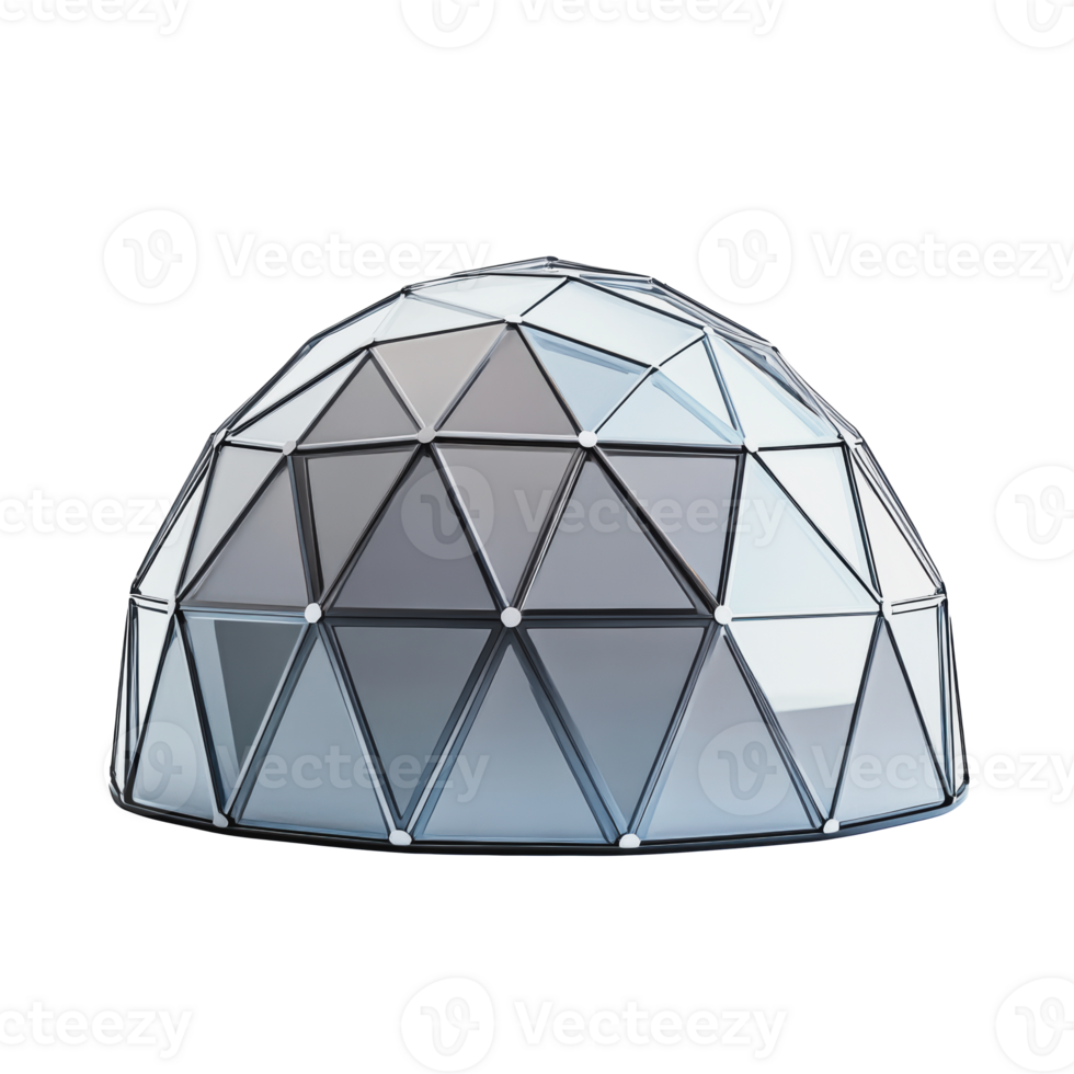 Glass dome structure with geometric design png