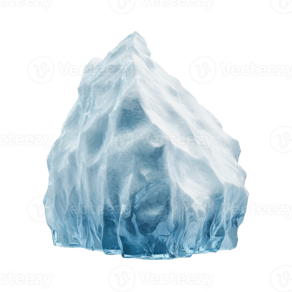 Iceberg floating in clear blue water png