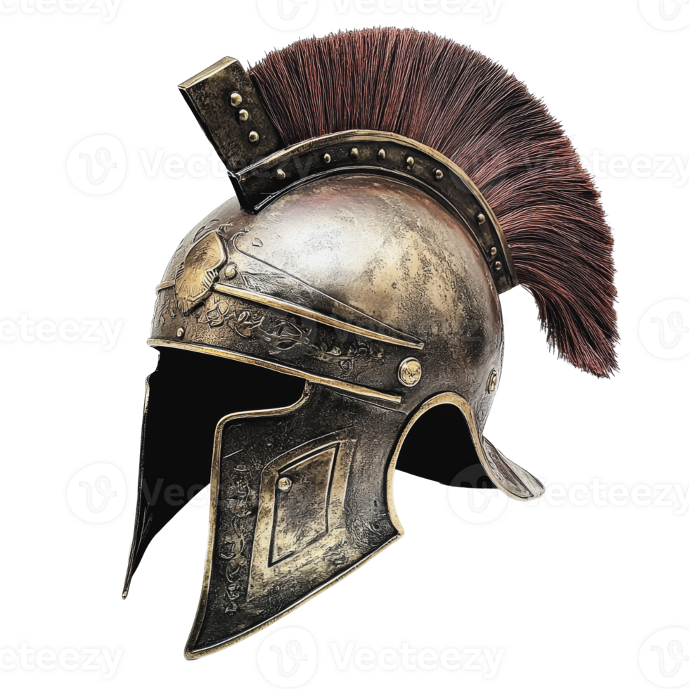 römisch Soldat aufwendig Helm mit rot Feder png
