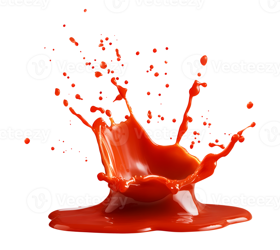 Tomato sauce drop Tomato sauce blast red Tomato sauce liquid drop red ketchup flow Tomato sauce blast transparent background png