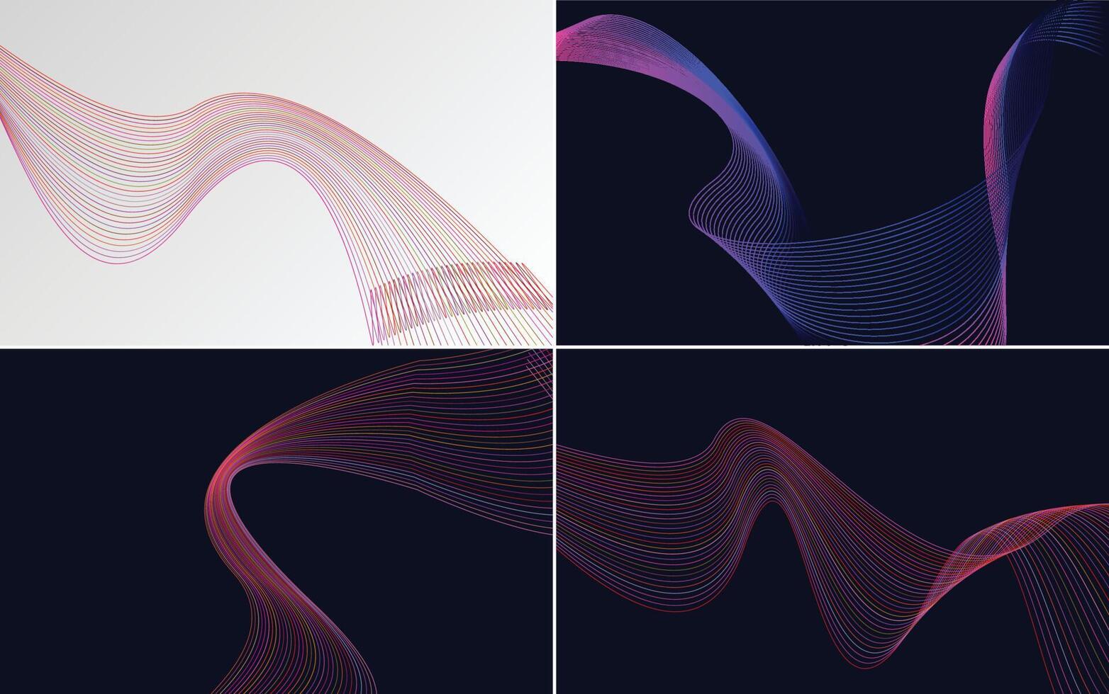 modern wave curve abstract presentation background Pack vector