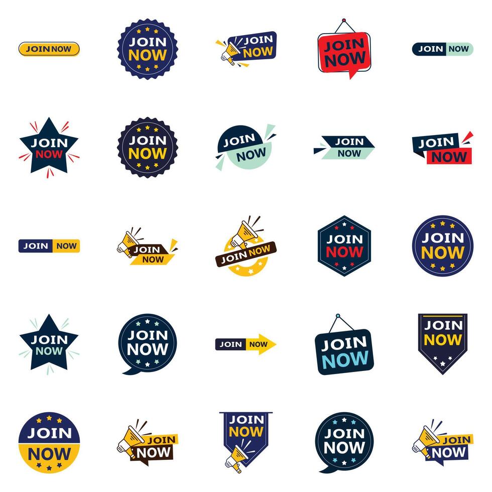 25 Innovative Typographic Banners for a fresh approach to membership promotion vector