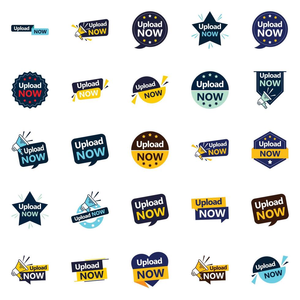Upload Now 25 Versatile element Banners for your Branding and Advertising needs vector