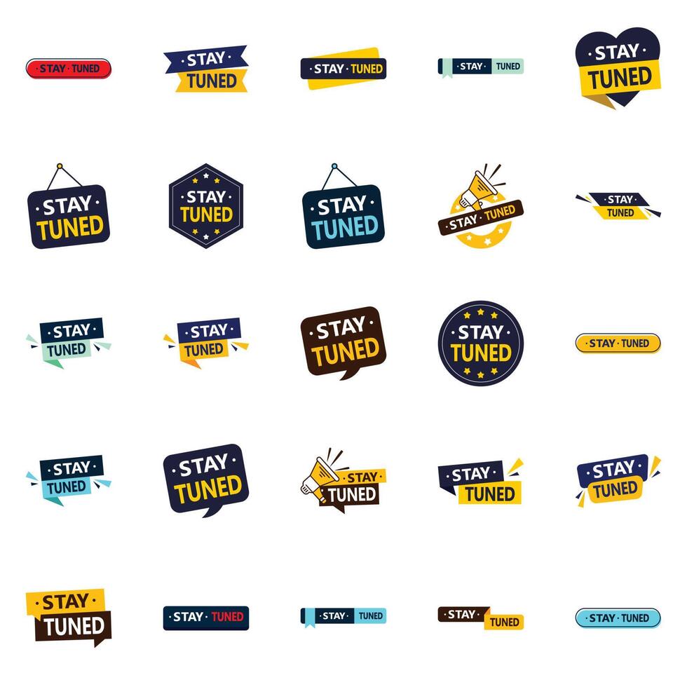 Stay Tuned 25 High quality element Images for a reliable brand identity vector