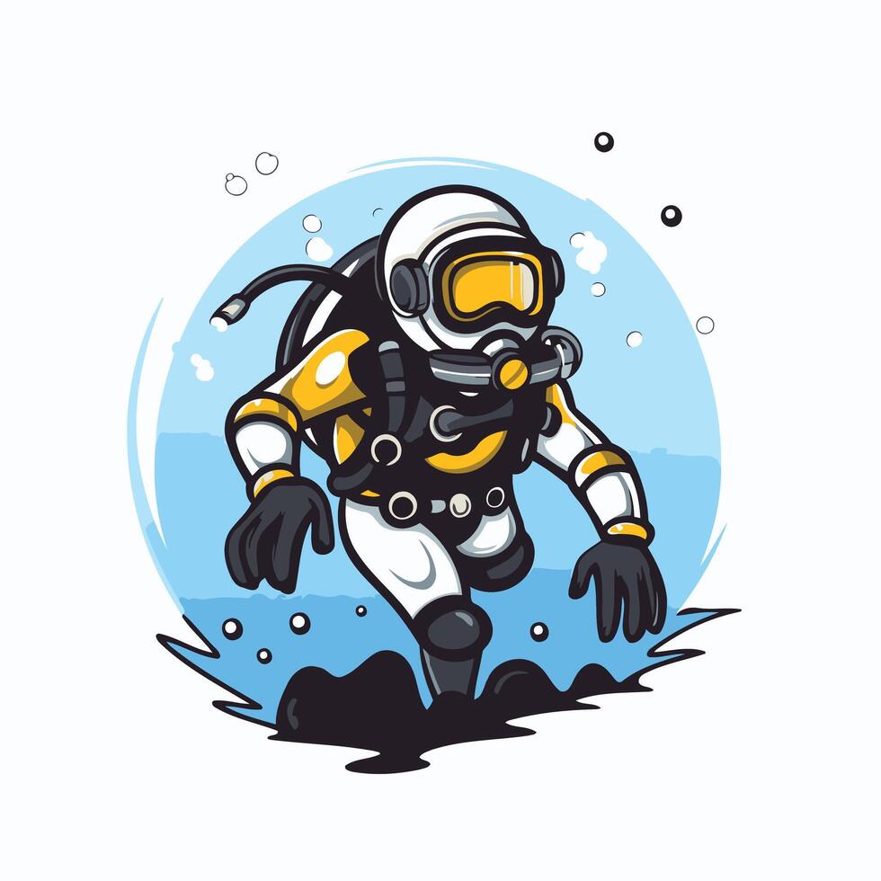 Astronaut in spacesuit element illustration of a cartoon character vector