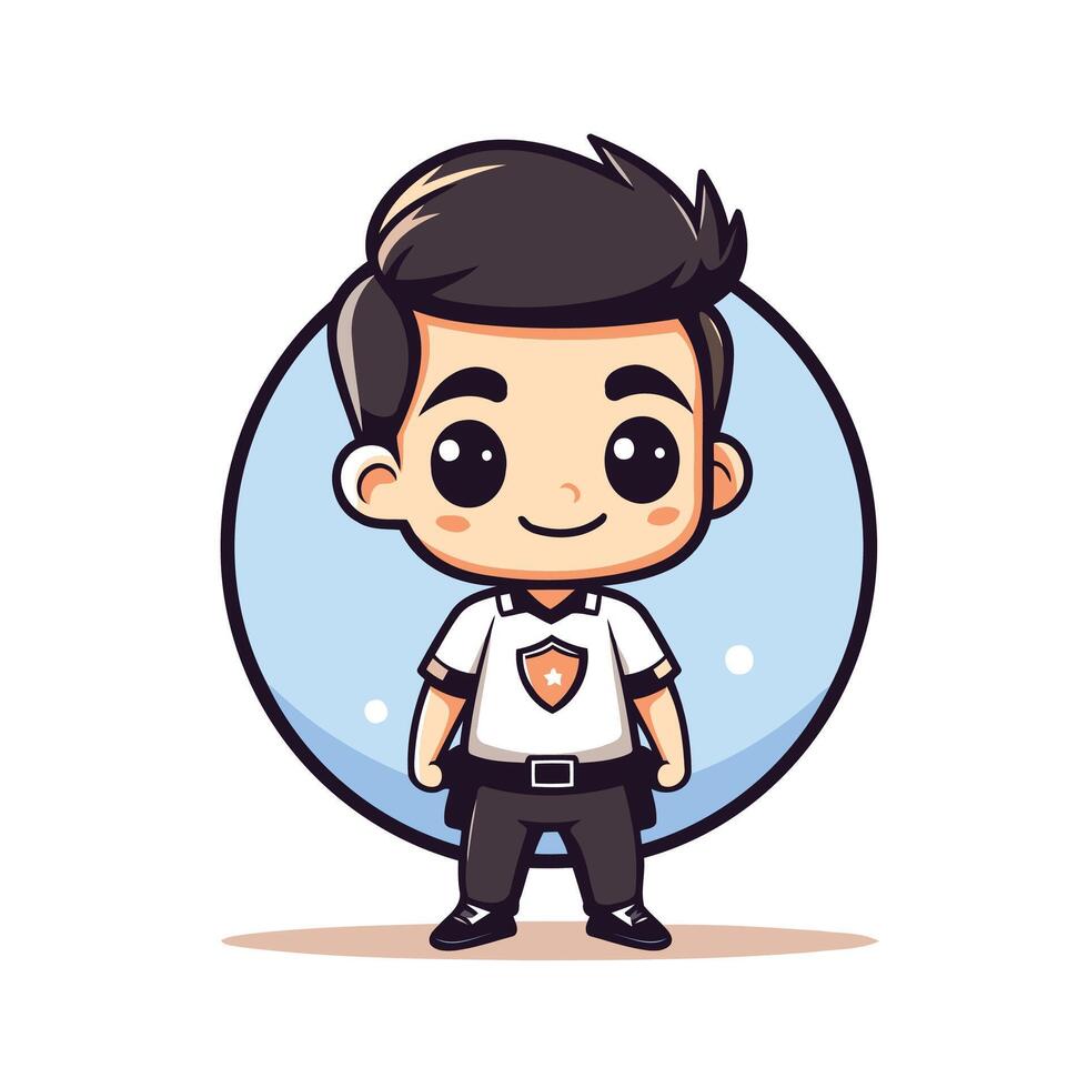 Cute Boy Wearing Groom Suit Cartoon Character Design vector